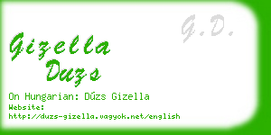 gizella duzs business card